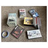 vhs, dvd and CD's country, christmas cd's