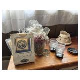 lot of candle holders, angel. trays, toppers