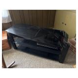 black tv stand glass top 50'x20.5'x21'tall