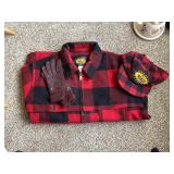 WOOLRICH men xl plaid jacket with matching