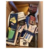 box of matchbooks and other advertising pieces