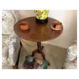 wood table 26' x 28'tall  and 2 coaster holders