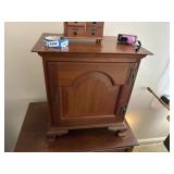 Walnut Spice Cabinet w/ 11 drawers, skeleton key