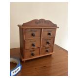 wood spice box 7'x3'x8'   living room