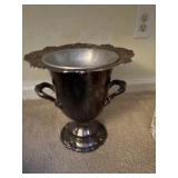 silver plated urn,  10' high  bedroom 1