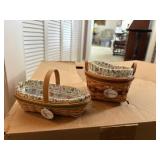 2 LONGABERGER may series mini baskets