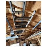 wood A Frame Ladder in rafters