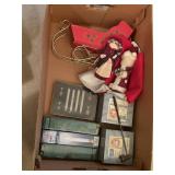 christmas, stocking, santa and mrs clause, sleigh