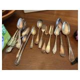 silver plated flatware     dining room