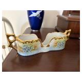 vintage porcelain silverware spoon holder 1960's