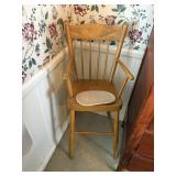childs high chair wood   dining room