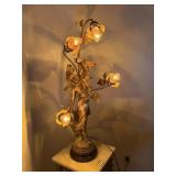 victorian art nouveau newel post lamp 35'tall