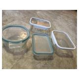 4 glass storage containers with lids, better home