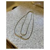 32' vintage gold tagged 10-12k necklace 19grams