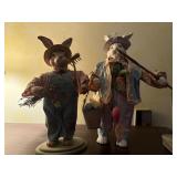 2 paper mache/ resin bunnies 15' & 13' tall