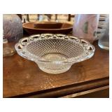 8' IMPERIAL LACED EDGE KATY clear floral bowl