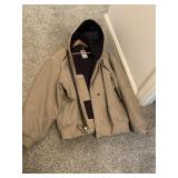 CARHARTT mens 2xl tan jacket with hood