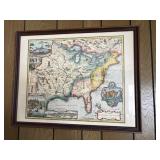 framed map 26.75' x 21' louis & clark