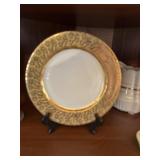 ATLAS CHINA 18k gold plated 9.75' plate with