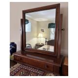 butler mirror with 1 drawer SOLID CHERRY adjustabe