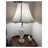 glass base lamp, electric     bedroom 2