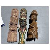 Maputo Mozambique 3 african carved pieces