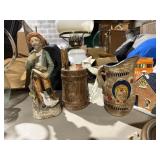 Home interior figure and 2 mugs