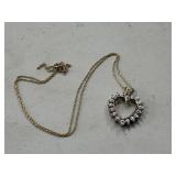 3gram, 10K gold necklace and pendant