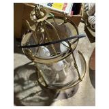 antique light fixture hanging/glass