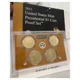 2011 U.S.MINT presidential $1 coin proof set