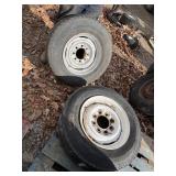 (2) 8.75/16.5 tires on 8-lug rims Usable tires