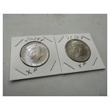 2 KENNEDY half dollars 2024 P  (XF)