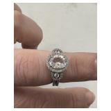 sterling silver engagement cut ring 5grams