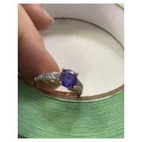 3 grams sterling silver gold tone ring,