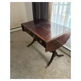 Claw Foot Drop Leaf Parlor Table