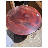 Red Round table 24' wide x 28' tall