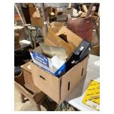 Box lot of Tools - old multimeter, fiberglass repr