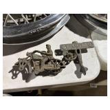 Old cast iron Plane and Motorcycle toys