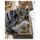 large box of household electric cords, and large