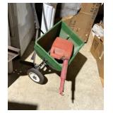 Garden Seeder / Fertilizer spreader and red can