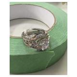 sterling silver wedding/engagement set 7grams