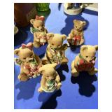 6 Ceramic Bears Home interiors