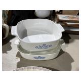 2 Blue Cornflower Casseroles 9' and 2 qt