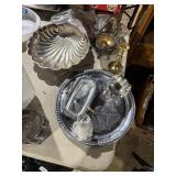 Silver Plated and stainless Serving Pieces