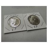 2 KENNEDY half dollars 2025 P & 2025 D  (XF)