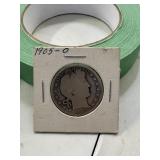 1905-0 BARBER HALF DOLLAR (NEW ORLEANS