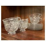 FOSTORIA AMERICAN 6 cups and saucers