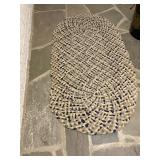 braided rug 63' x 32'  entry way