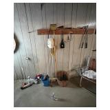 bushel basket, branch cutters, hand hedge