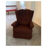 dark brown recliner   downstair office